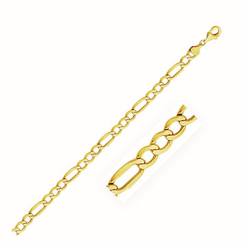 10k Yellow Gold Lite Figaro Chain (6.60 mm) - Coolpeacock