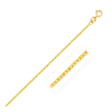 10k Yellow Gold Mariner Link Anklet 1.2mm - Coolpeacock
