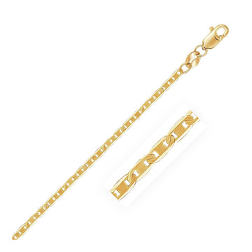10k Yellow Gold Mariner Link Bracelet (1.70 mm) - Coolpeacock