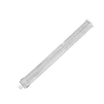 14k White Gold Bold Diamante Flex Bracelet (17.10 mm) - Coolpeacock