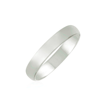 14k White Gold Comfort Fit Wedding Band(4.00 mm) - Coolpeacock