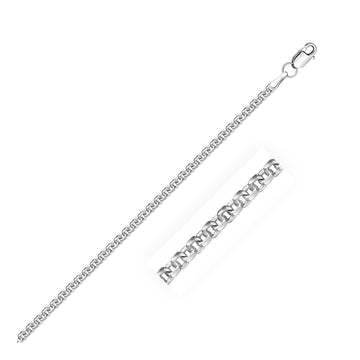 14k White Gold Forsantina Lite Cable Link Chain (2.30 mm) - Coolpeacock