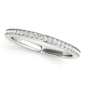 14k White Gold Simple Diamond Wedding Ring (1/4 cttw) - Coolpeacock