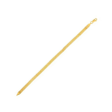 14k Yellow Gold Bismark Bracelet (4.70 mm) - Coolpeacock