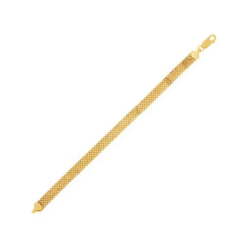 14k Yellow Gold Bismark Chain (7.00 mm) - Coolpeacock