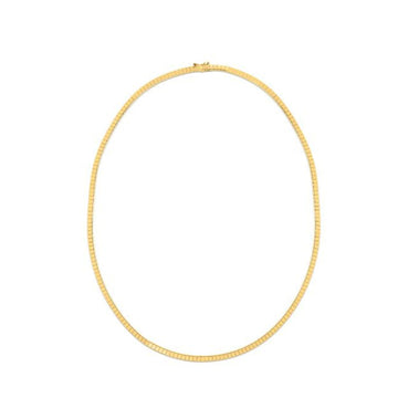 14k Yellow Gold Brick Omega Necklace - Coolpeacock