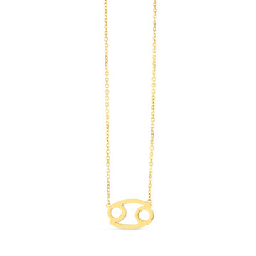 14K Yellow Gold Cancer Necklace - Coolpeacock