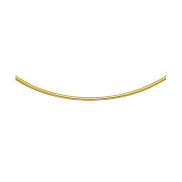 14k Yellow Gold Classic Omega Style Necklace (2.00 mm) - Coolpeacock