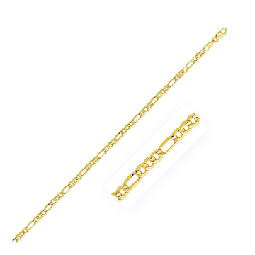 14k Yellow Gold Lite Figaro Chain (3.70 mm) - Coolpeacock