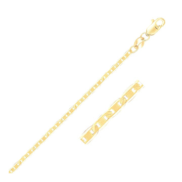 14k Yellow Gold Mariner Link Anklet 1.7mm - Coolpeacock