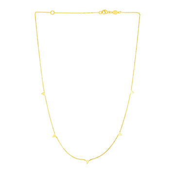 14K Yellow Gold Necklace with Triangles - Coolpeacock