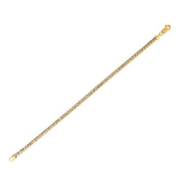 14k Yellow Gold Round Pave Franco Chain (3.15 mm) - Coolpeacock