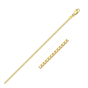 14k Yellow Gold Semi Solid Box Chain (1.80 mm) - Coolpeacock