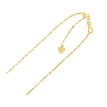 Adjustable Cable Chain in 14k Yellow Gold (0.97 mm) - Coolpeacock