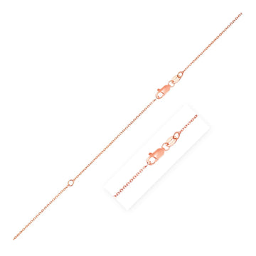 Extendable Cable Chain in 14k Rose Gold (0.87 mm) - Coolpeacock