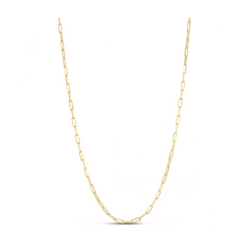 Sterling Silver Gold Plated Paperclip Chain (2.50 mm) - Coolpeacock
