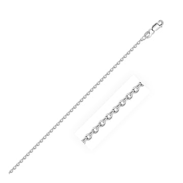 Sterling Silver Rhodium Plated Cable Chain (1.50 mm) - Coolpeacock