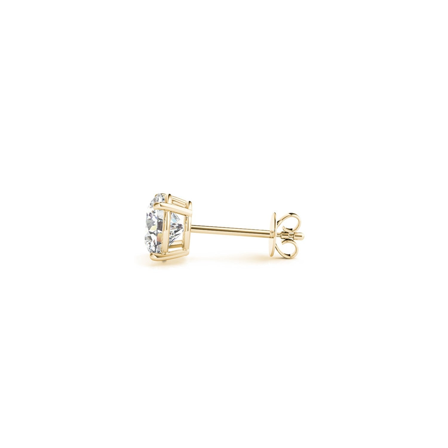 1 1/2 cttw Certified IGI Lab Grown Round Diamond Stud Earrings 14k Yellow Gold (G/VS2) - Coolpeacock