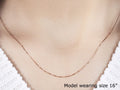 10k Rose Gold Classic Box Chain (0.45 mm) - Coolpeacock