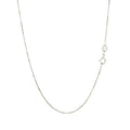10k White Gold Classic Box Chain (0.60 mm) - Coolpeacock