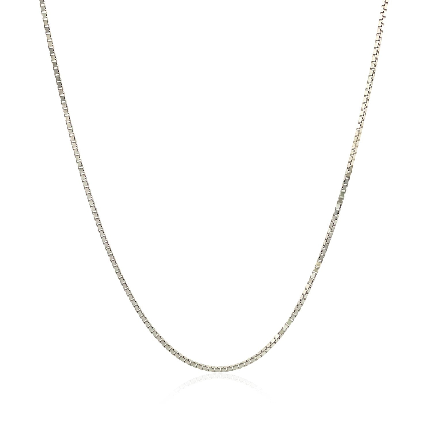 10k White Gold Classic Box Chain (0.78 mm) - Coolpeacock