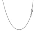 10k White Gold Gourmette Chain 1.0mm (1.00 mm) - Coolpeacock