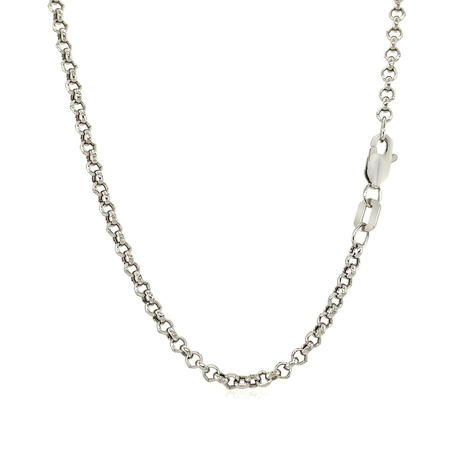 10k White Gold Rolo Chain (2.40 mm) - Coolpeacock