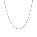 10k White Gold Singapore Chain (1.10 mm) - Coolpeacock