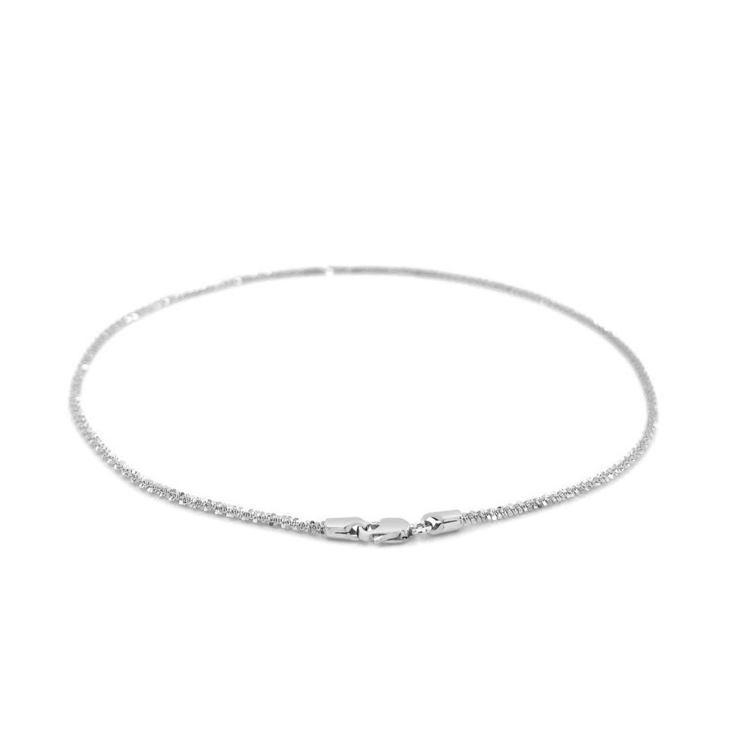10k White Gold Sparkle Anklet 1.5mm - Coolpeacock
