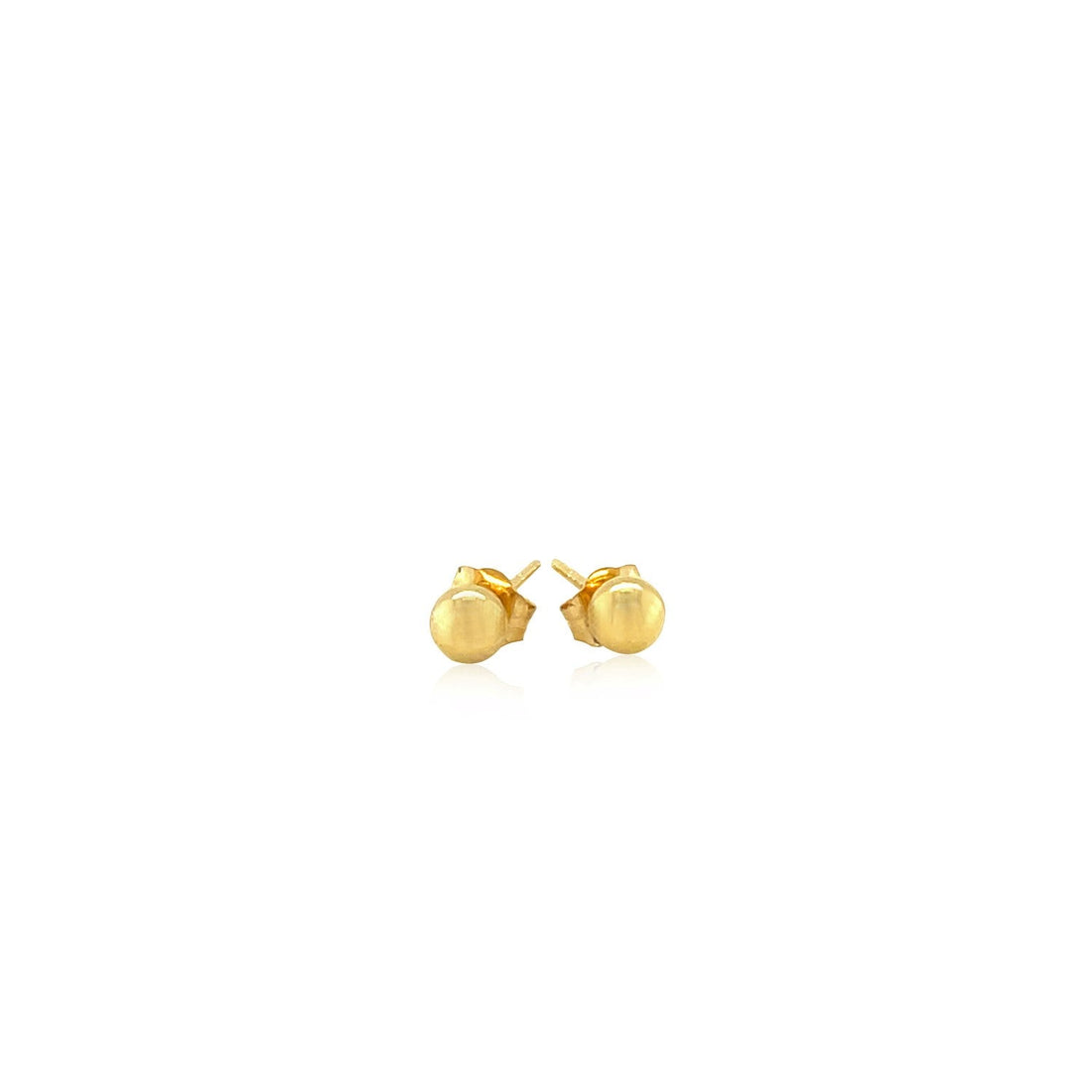 10k Yellow Gold Ball Style Stud Earrings (4mm) - Coolpeacock