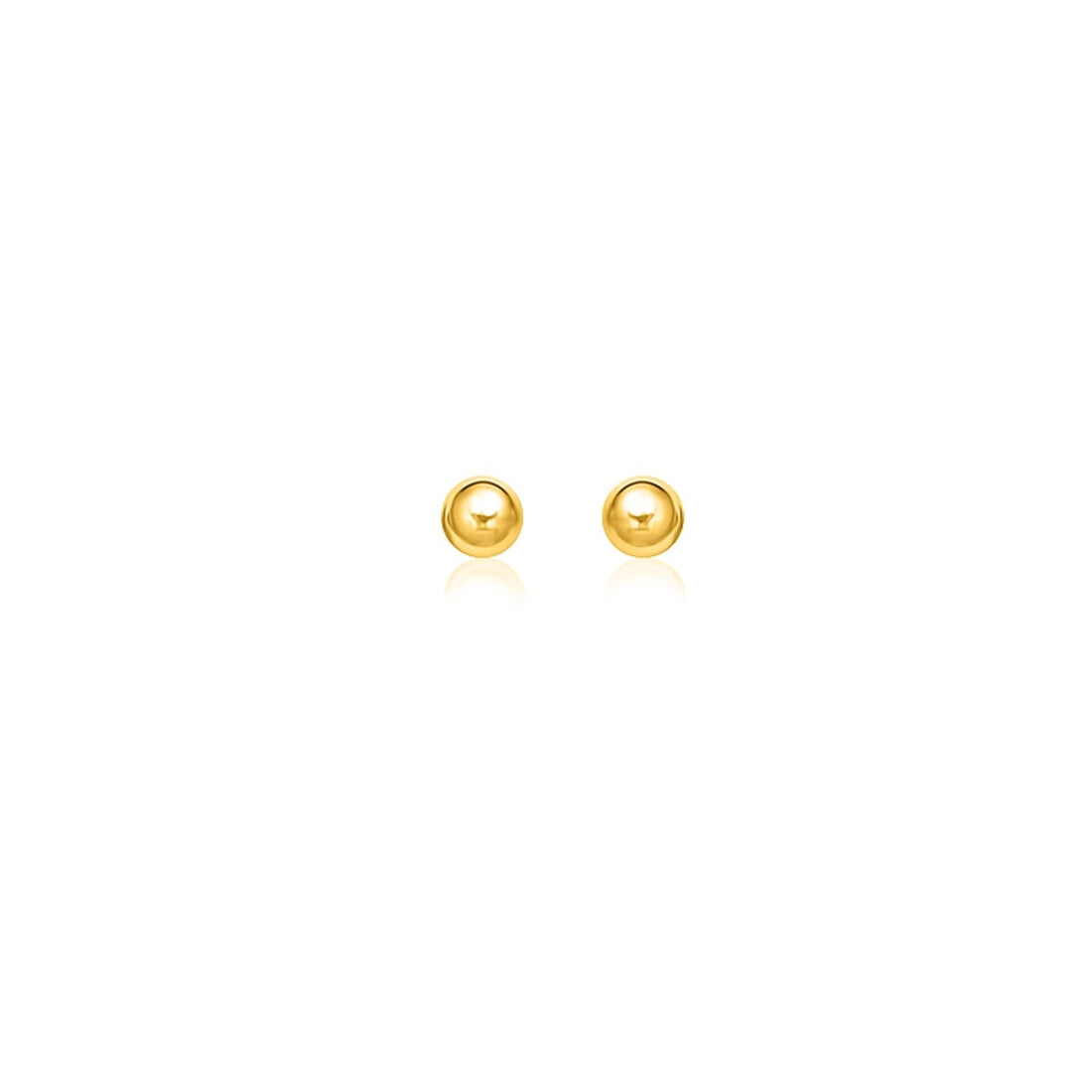 10k Yellow Gold Ball Style Stud Earrings (4mm) - Coolpeacock