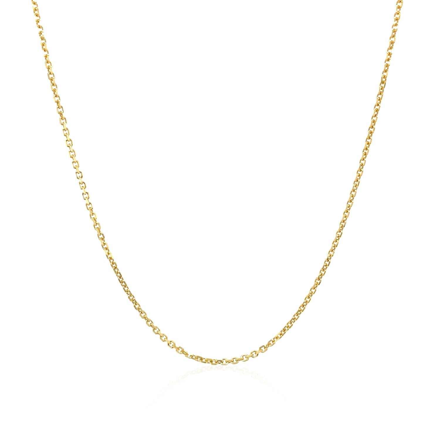 10k Yellow Gold Cable Chain (1.10 mm) - Coolpeacock
