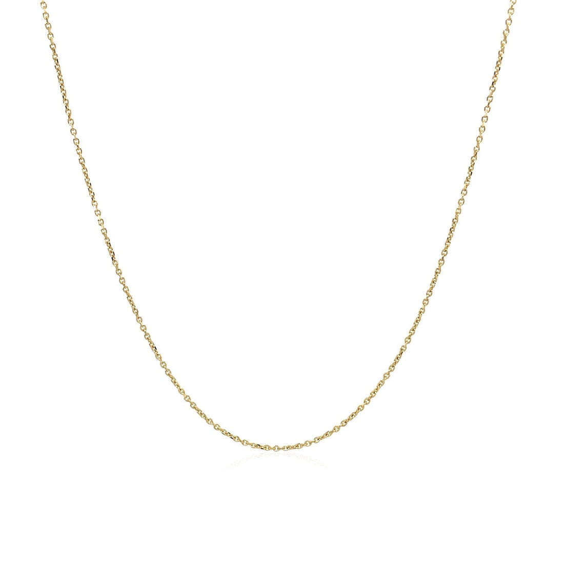 10k Yellow Gold Cable Link Chain (0.50 mm) - Coolpeacock