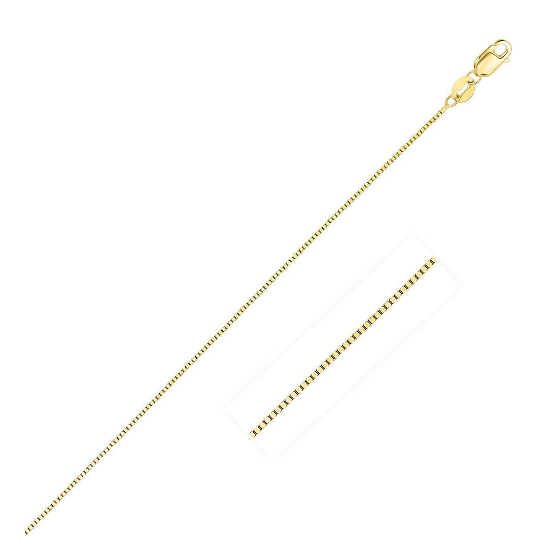 10k Yellow Gold Classic Box Chain (0.45 mm) - Coolpeacock