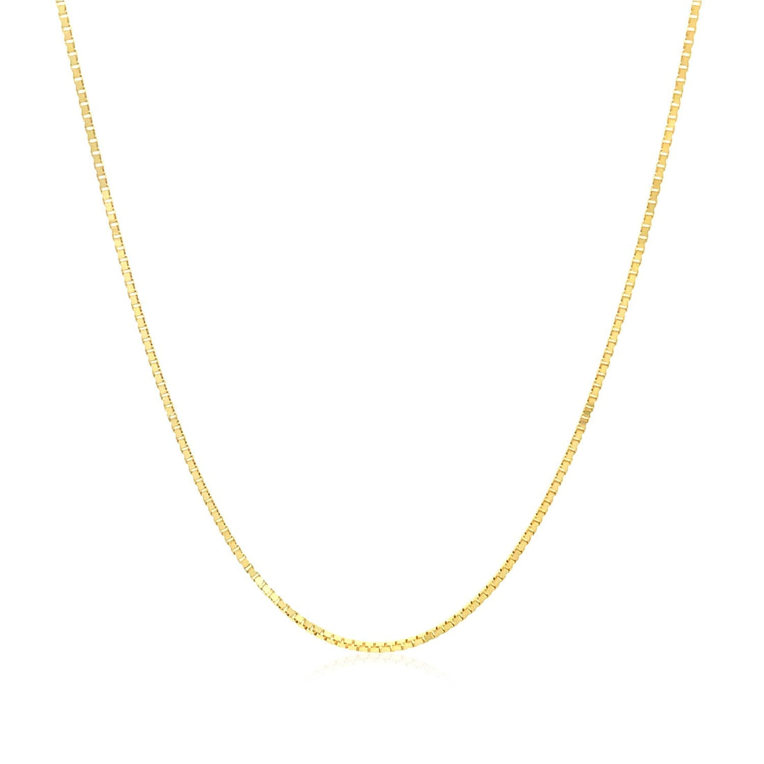 10k Yellow Gold Classic Box Chain (0.78 mm) - Coolpeacock