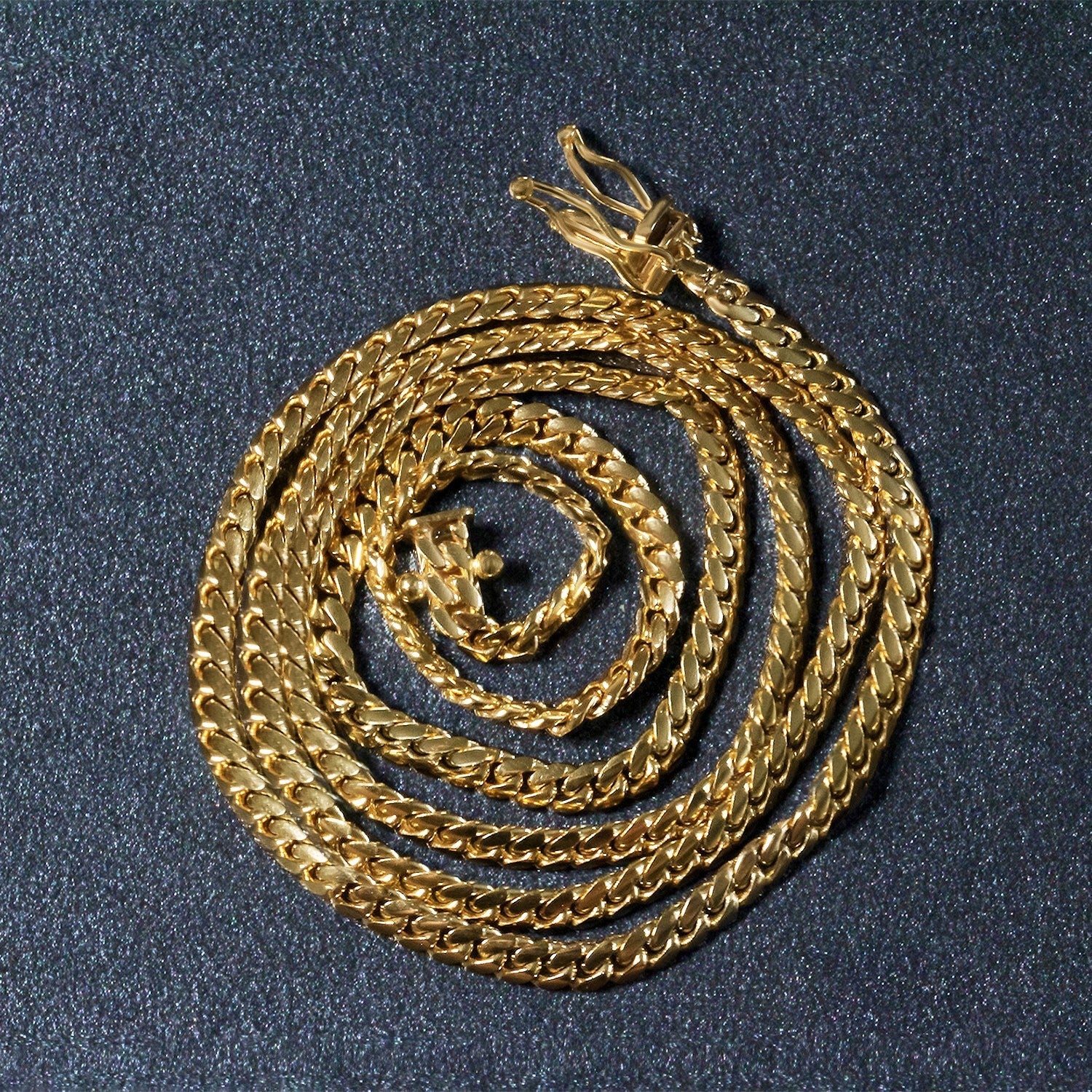 10k Yellow Gold Classic Solid Miami Cuban Chain (3.20 mm) - Coolpeacock