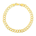 10k Yellow Gold Curb Bracelet (7.00 mm) - Coolpeacock