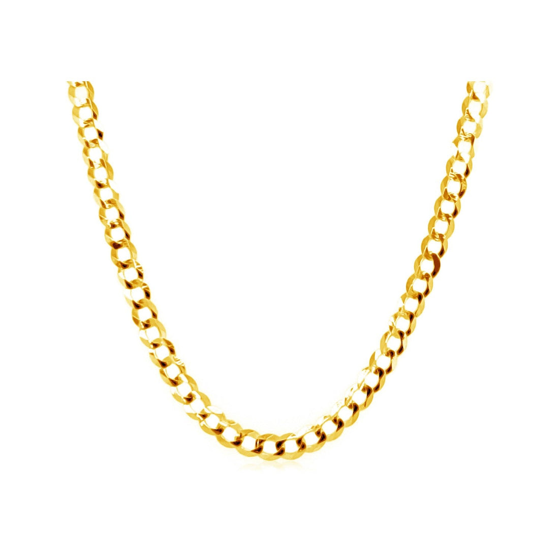 10k Yellow Gold Curb Chain (2.60 mm) - Coolpeacock