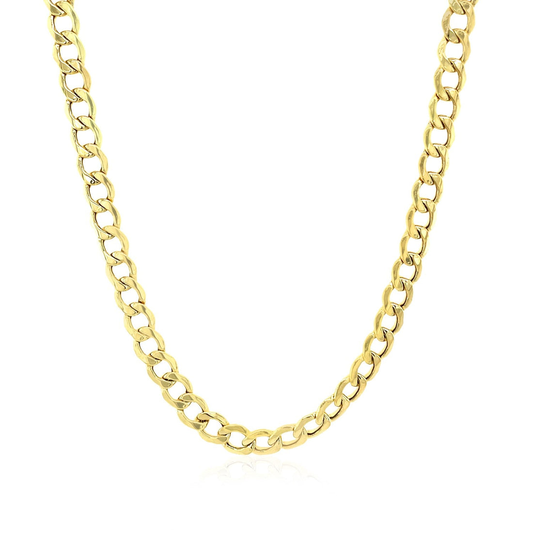 10k Yellow Gold Curb Chain (4.40 mm) - Coolpeacock