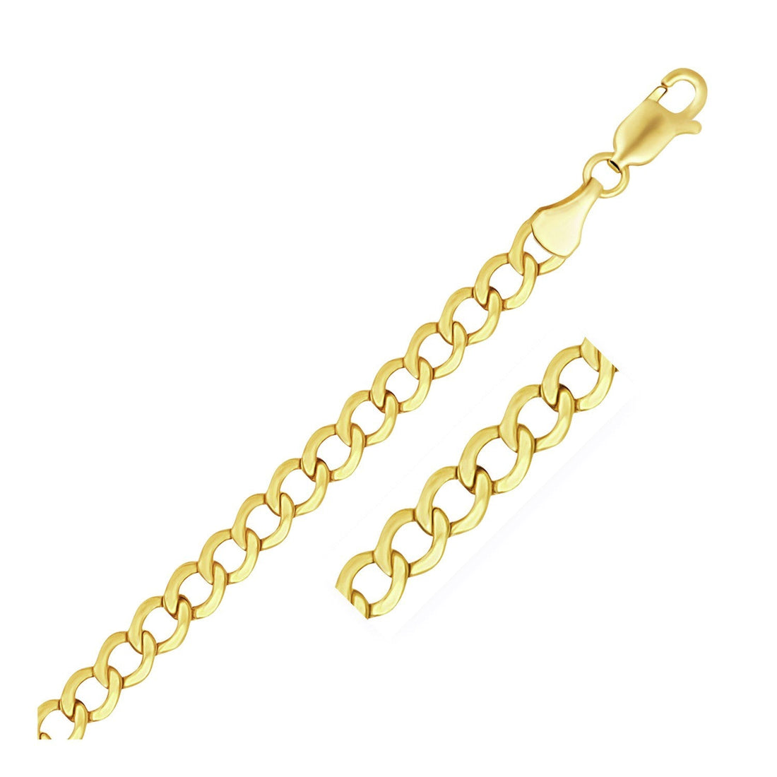 10k Yellow Gold Curb Chain (5.30 mm) - Coolpeacock