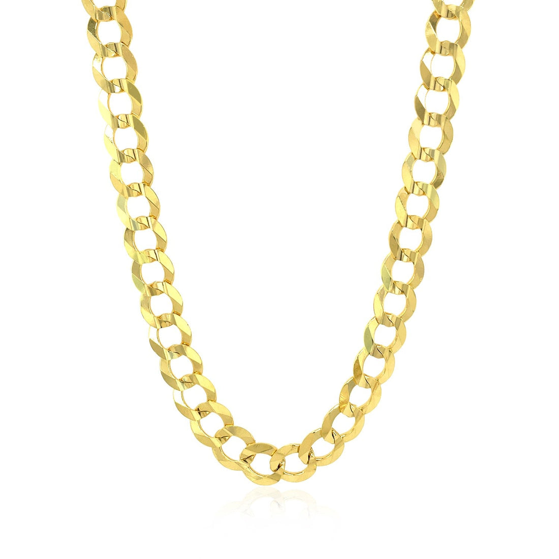 10k Yellow Gold Curb Chain (7.00 mm) - Coolpeacock