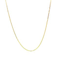 10k Yellow Gold Diamond Cut Cable Link Chain (0.87 mm) - Coolpeacock
