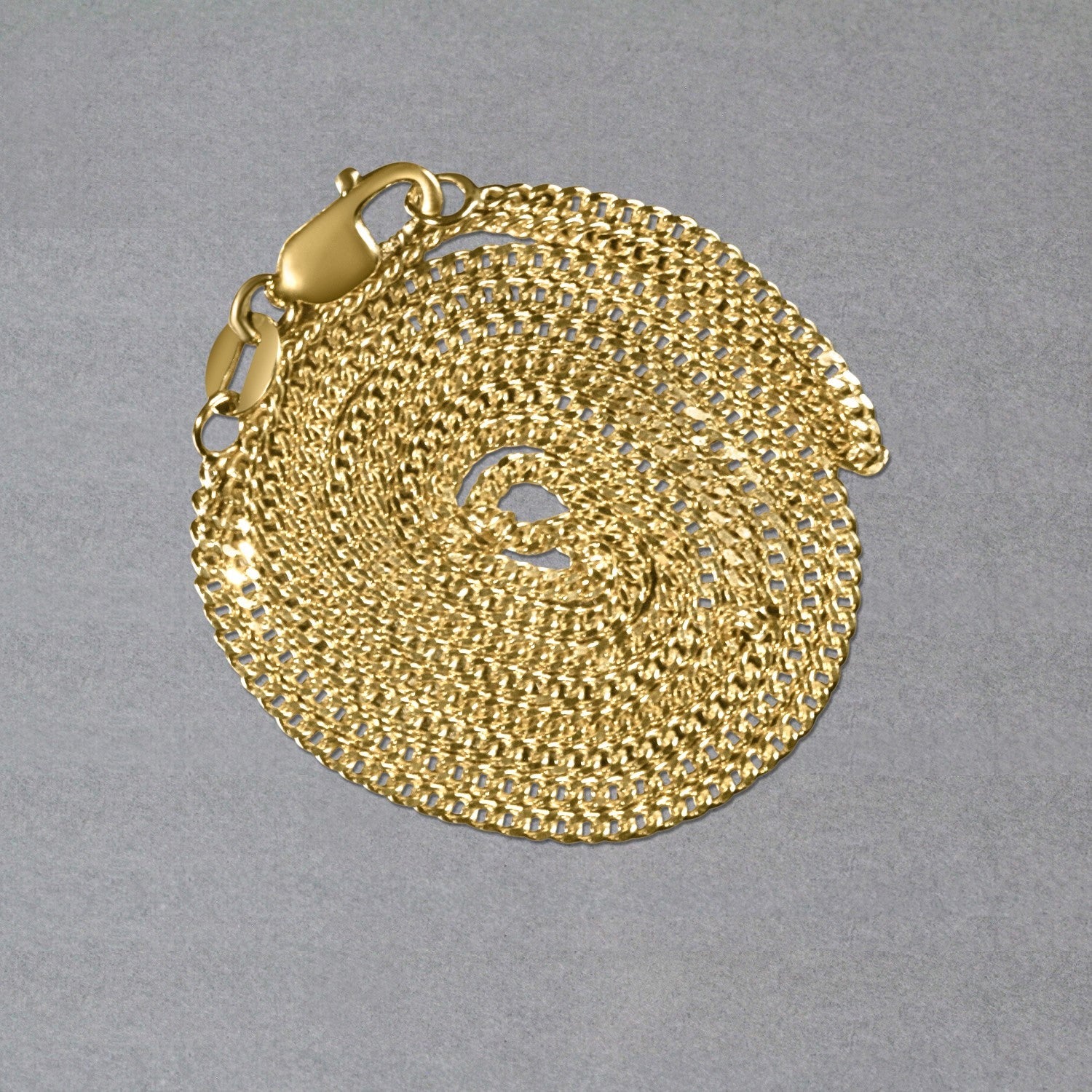 10k Yellow Gold Gourmette Chain (1.40 mm) - Coolpeacock