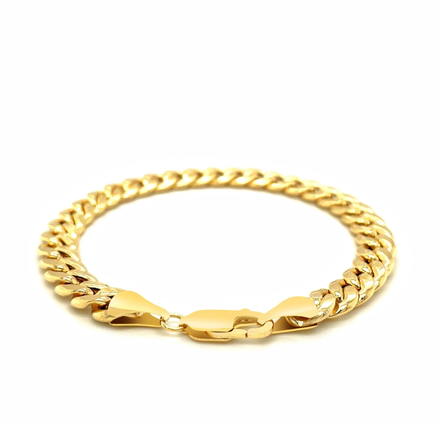 10k Yellow Gold Light Miami Cuban Bracelet (8.00 mm) - Coolpeacock