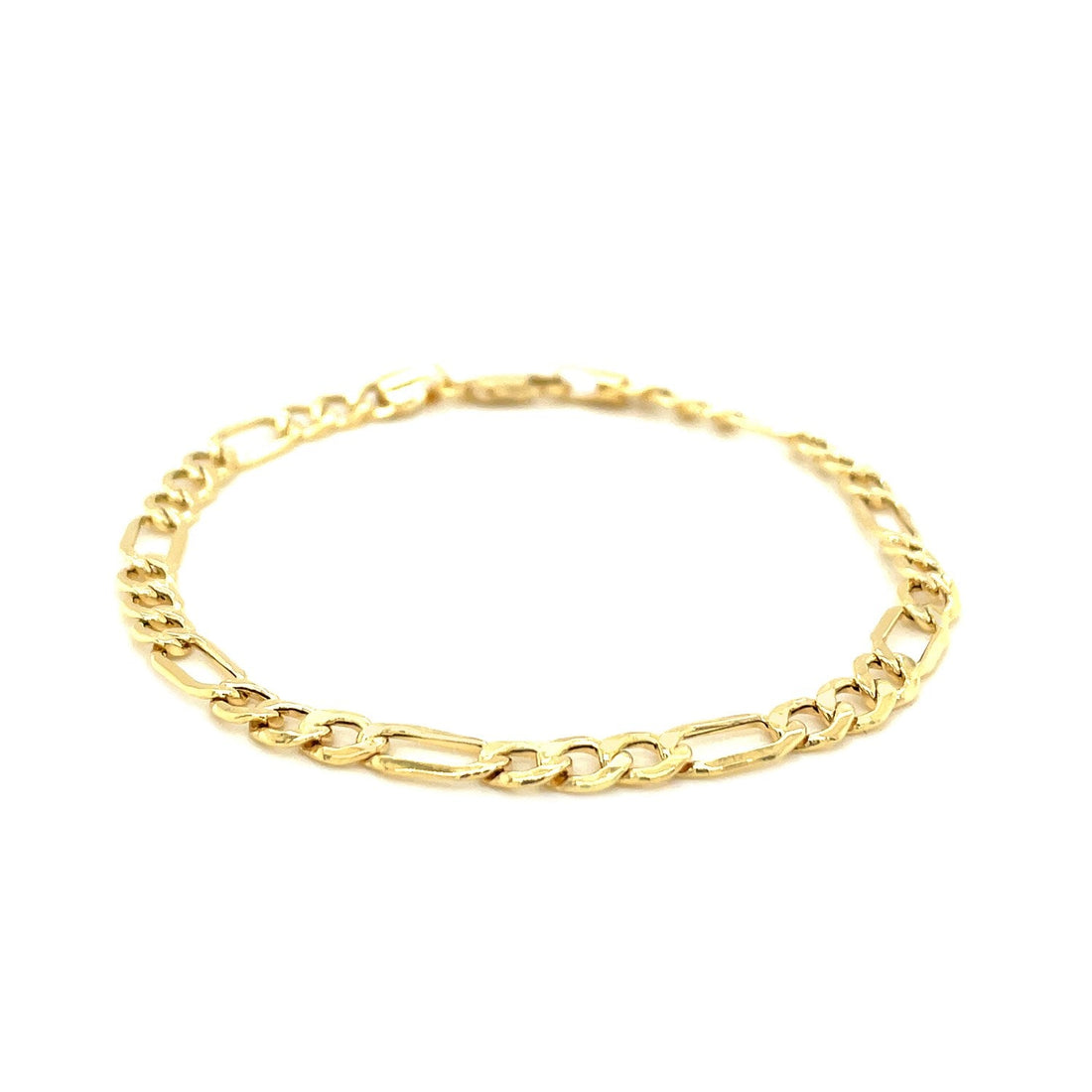 10k Yellow Gold Lite Figaro Bracelet (4.70 mm) - Coolpeacock