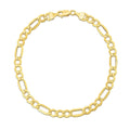 10k Yellow Gold Lite Figaro Bracelet (5.60 mm) - Coolpeacock