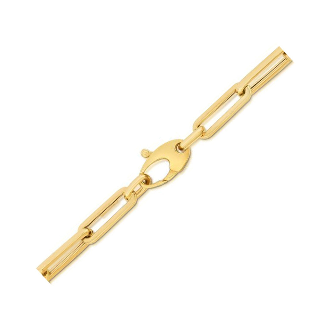 10K Yellow Gold Lite Paperclip Bracelet (4.20 mm) - Coolpeacock