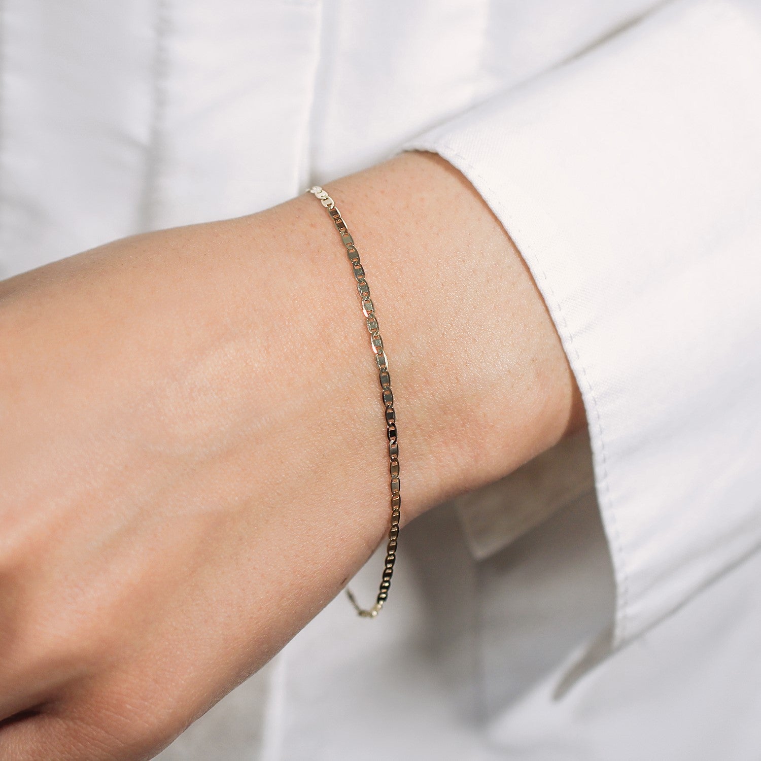 10k Yellow Gold Mariner Link Bracelet (1.70 mm) - Coolpeacock
