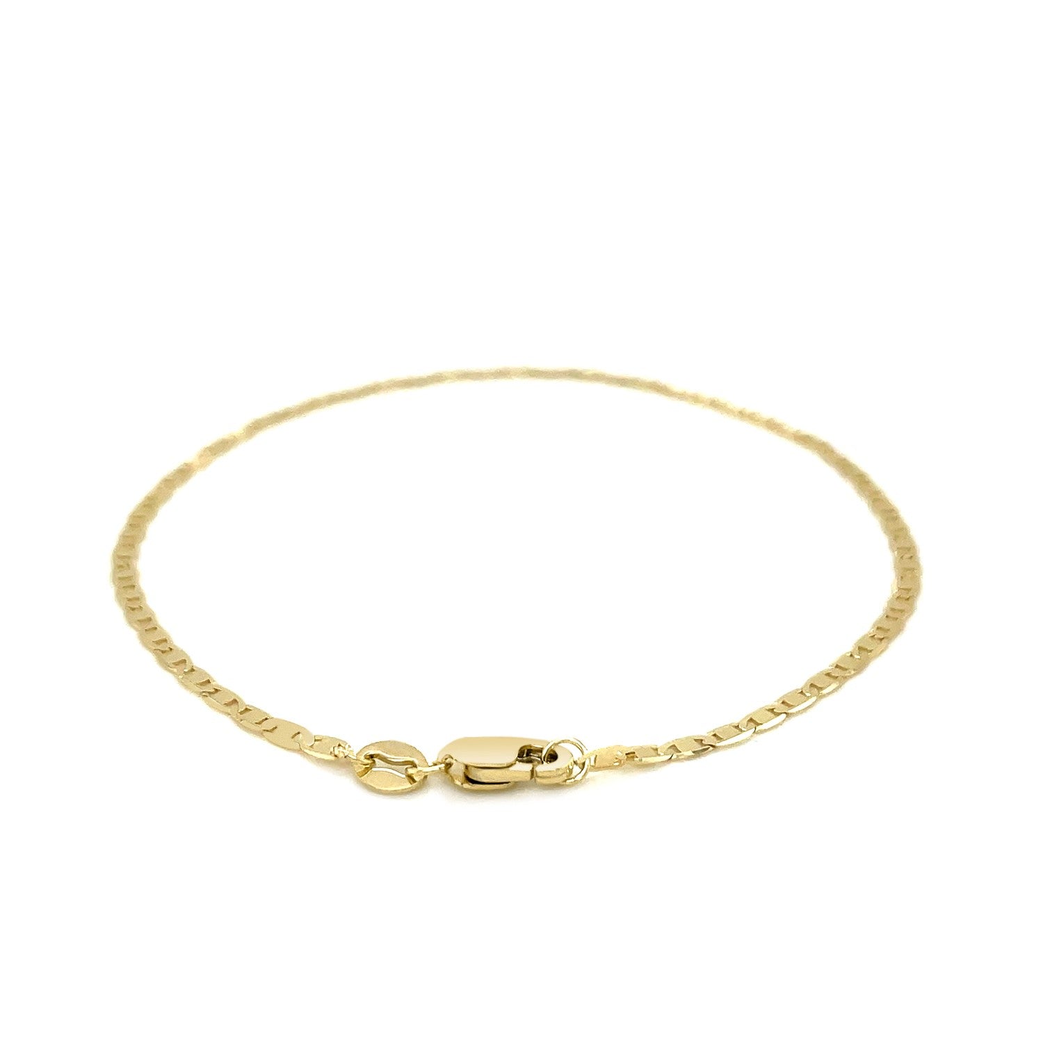 10k Yellow Gold Mariner Link Bracelet (1.70 mm) - Coolpeacock