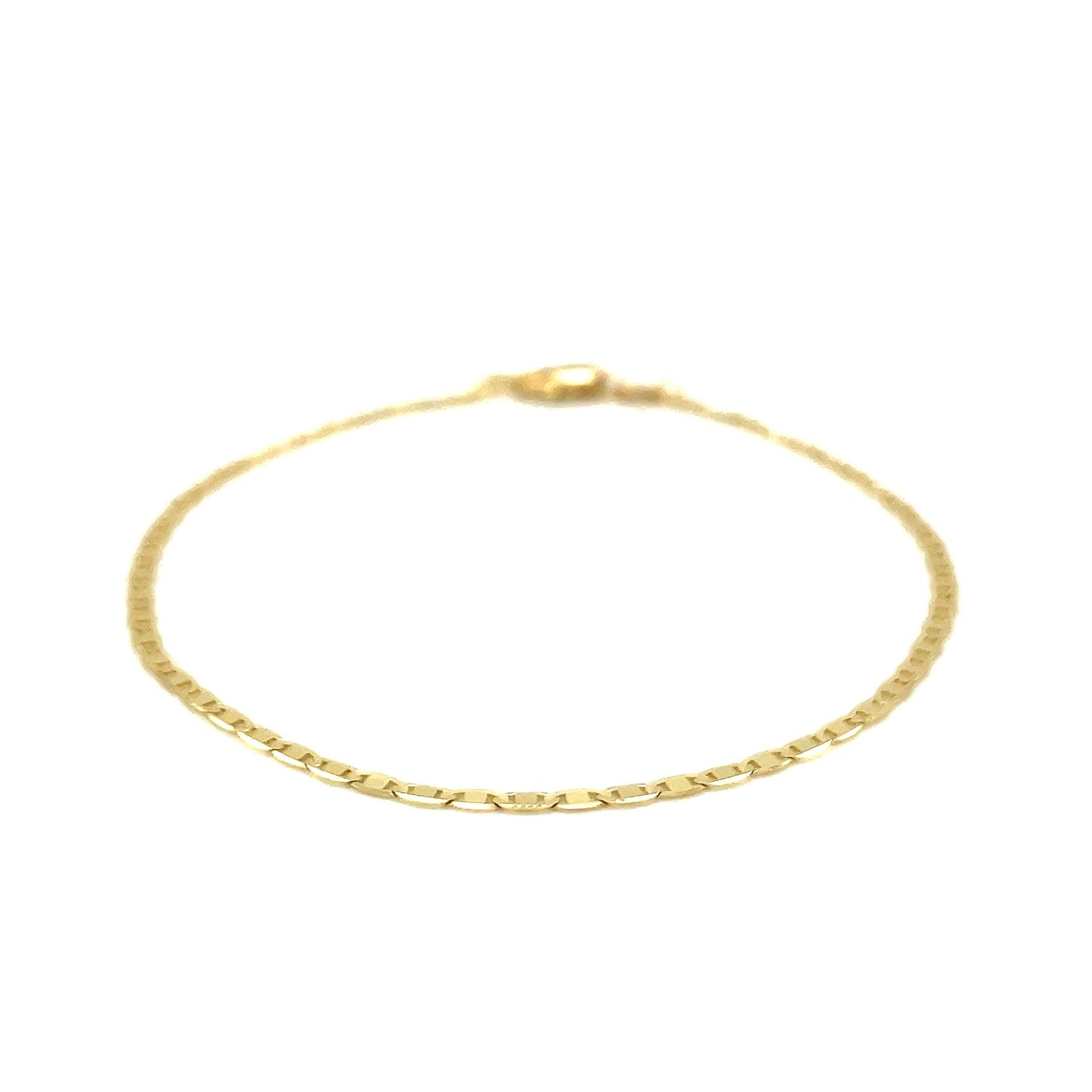 10k Yellow Gold Mariner Link Bracelet (1.70 mm) - Coolpeacock